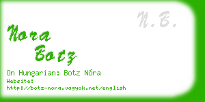 nora botz business card
